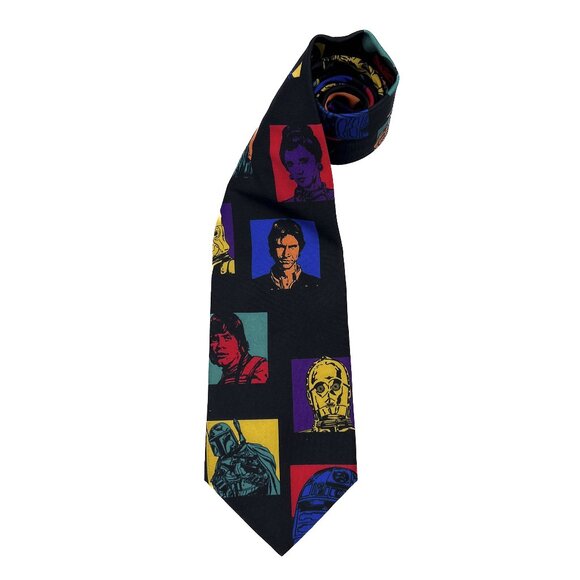 '90s Vintage Star Wars Iconic Art Collectible Tie Skywalker, Darth, Vader, Leia - Picture 1 of 8
